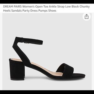 DREAM PAIRS Women's Open Toe Ankle Strap Block Chunky Heels Sandals Dress Pumps